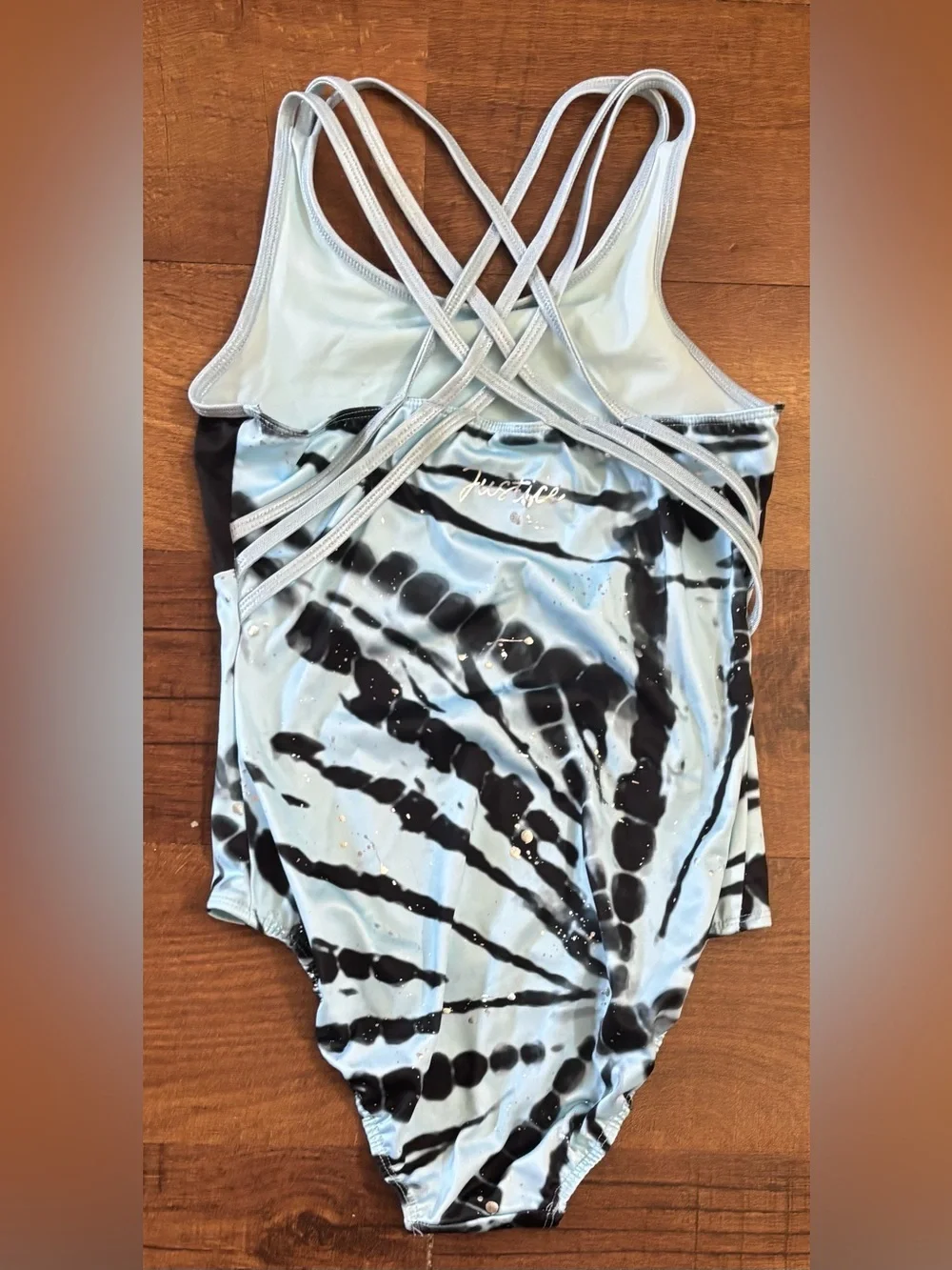 Justice girls strappy back one piece leotard Size large 12/14